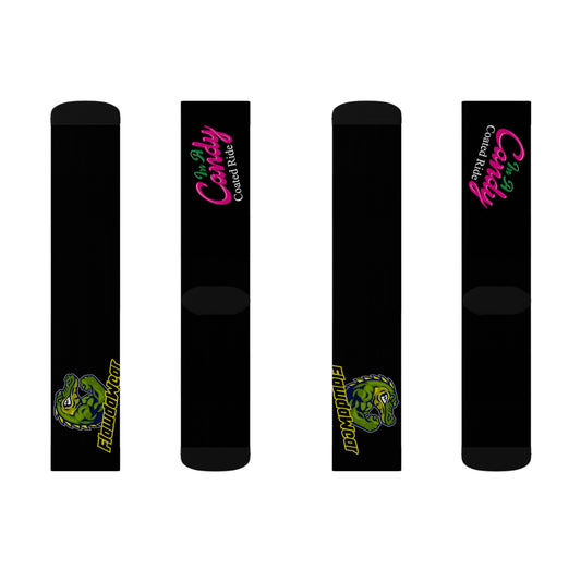 Black Flawdawear Limited Edition OG Flawda Mane “In A Candy Coated Ride” Medium Playuz Socks