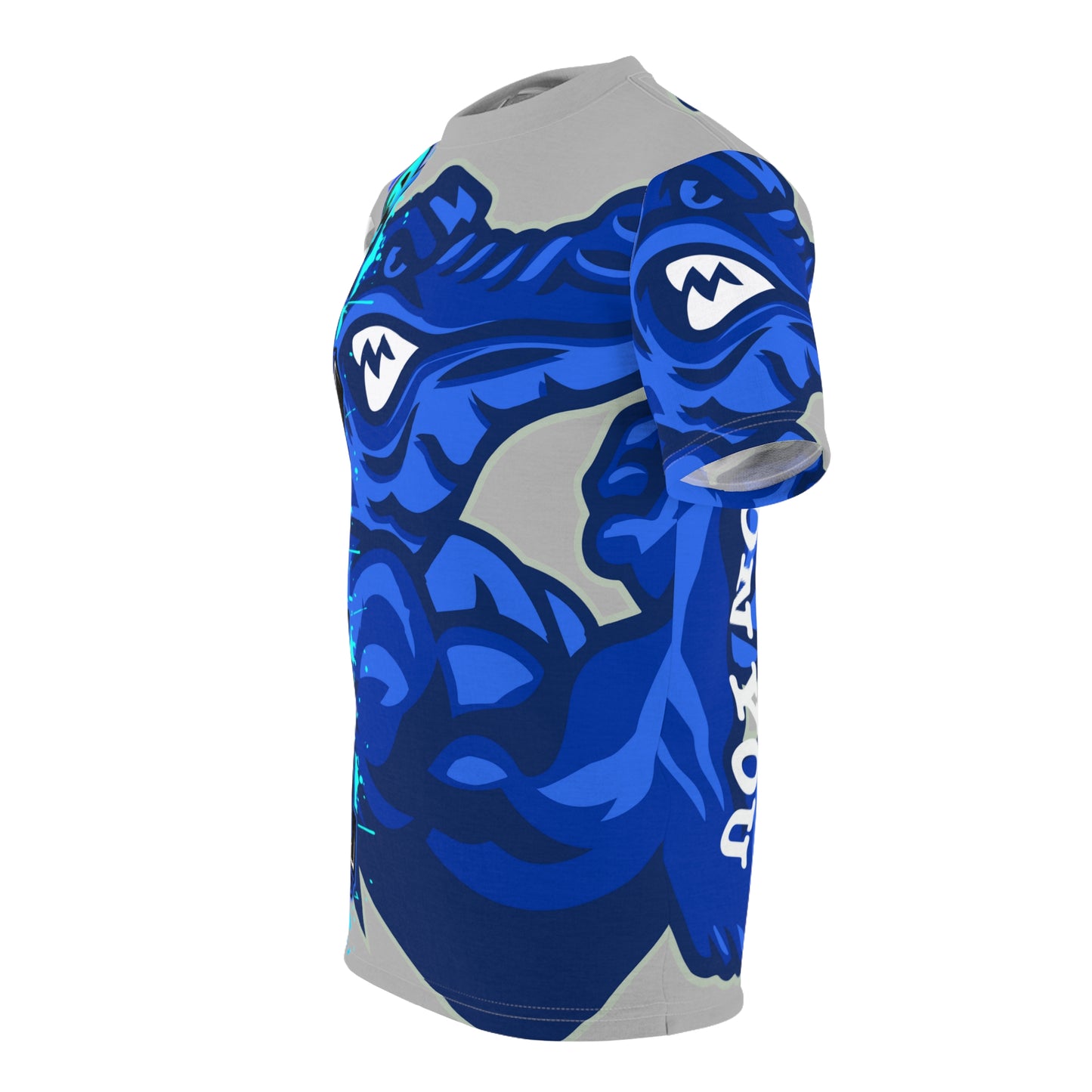 Light Grey/Blue Flawdawear Limited Edition OG Alligator Playuz “Flawda Mane Put Dat Smoke On You” Unisex Cut & Sew Playuz Tee