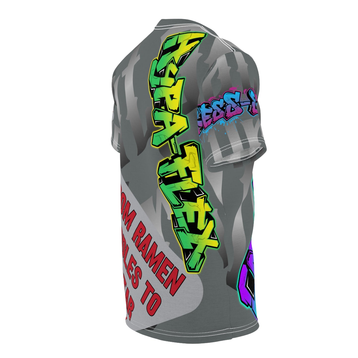 Dark Grey Gator Drip Exclusive Supa-Heavy Excess-Stunna Hypa-Flex Limited Edition OG Flawda Mane “From Ramen Noodles To 5 Star" Unisex Cut & Sew Playuz Tee