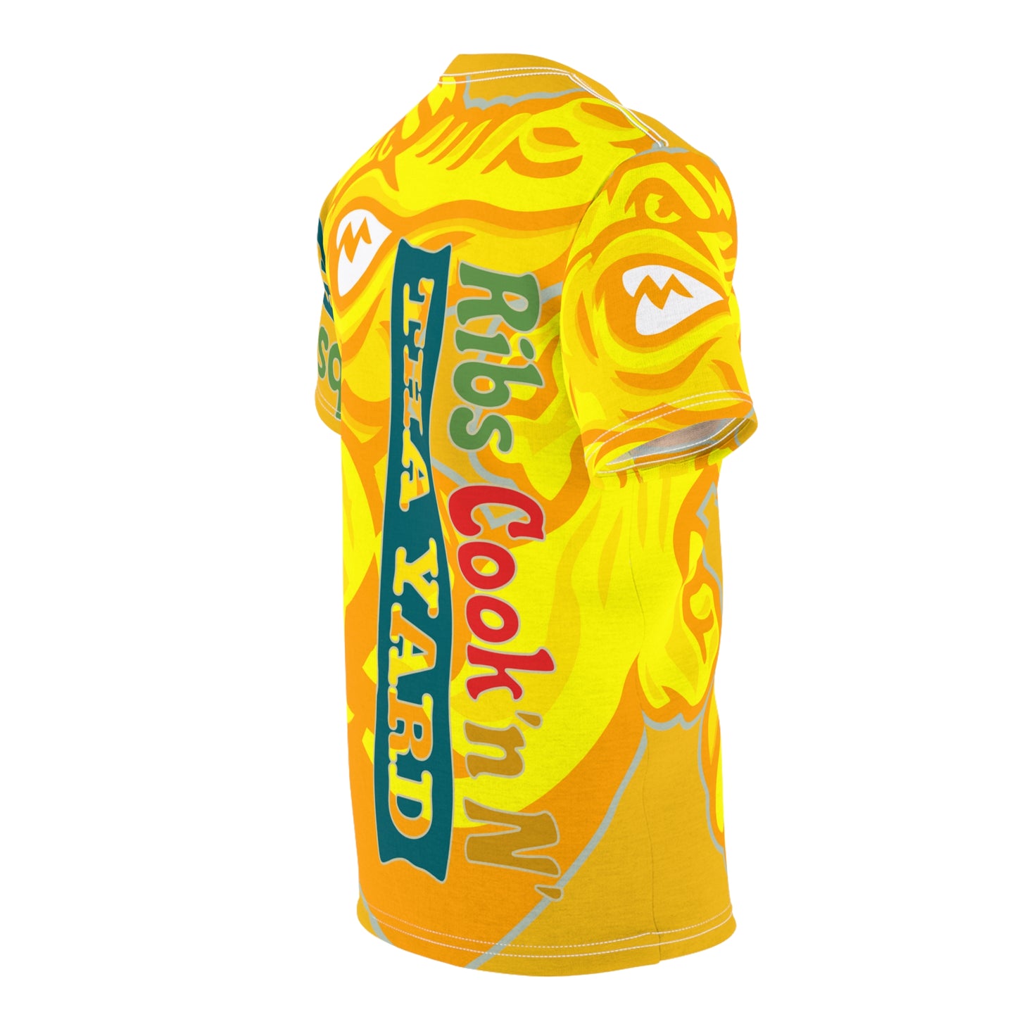 Yellow Flawdawear Limited Edition OG Flawda Mane “Ribs Cook’n N’ Tha Yard” Unisex Cut & Sew Playuz Tee