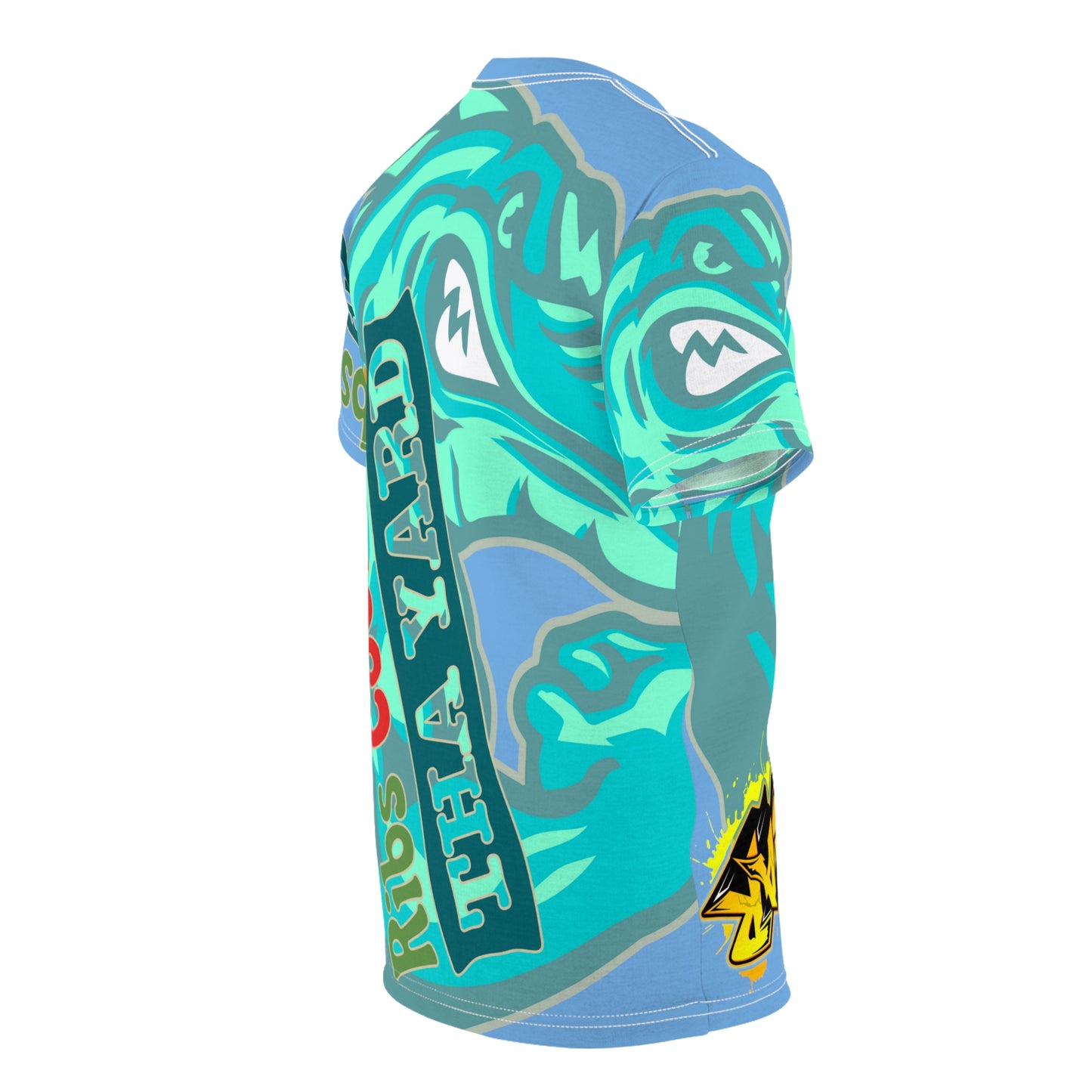 Light Blue/Mint Flawdawear Limited Edition OG Flawda Mane “Ribs Cook’n N’ Tha Yard” Unisex Cut & Sew Playuz Tee