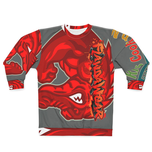 Dark Grey/Red Flawdawear Limited Edition OG Flawda Mane “Ribs Cook’n N’ Men’s Unisex Playuz Sweatshirt