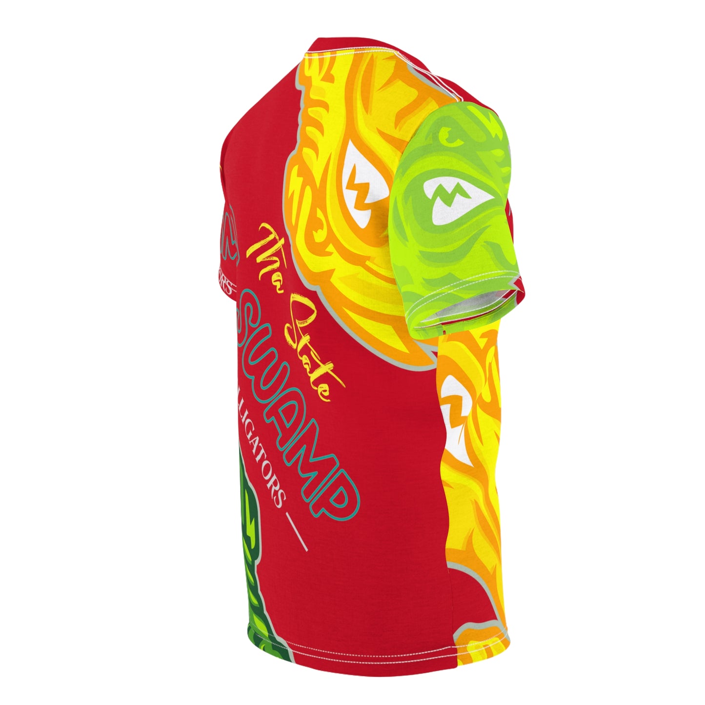 Red Flawdawear Limited Edition OG Flawda Mane “Tha State Of Swamp Rats N’ Alligators” Unisex Cut & Sew Playuz Tee