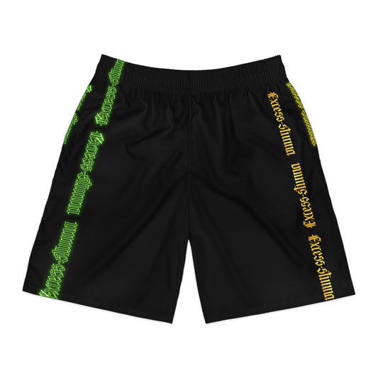 Black Gator Drip Exclusive Supa-Heavy Excess-Stunna Hypa-Flex Limited Edition OG “Excess-Stunna Collection” Men's Jogguz Playuz Shorts