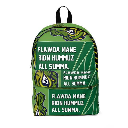 Light Green Flawdawear Limited Edition OG Flawda Mane "Flawda Mane Rid'n Hummuz All Summa" Classic Backpack