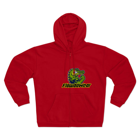 Red Flawdawear Limited Edition OG Rich Daddy "White Baby Da Bidnes" Unisex Hooded Zip Playuz Sweatshirt