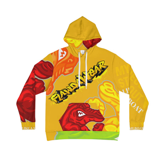 Yellow Flawdawear Limited Edition OG Flawda Mane “My Piece Stand Out Like A Sailboat” Men's Playuz Hoodie
