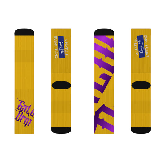 Yellow Gator Drip Supa-Heavy Excess-Stunna Hypa-Flex Limited Edition OG Flawda Mane “A Hatuh Gave Me Everythang” Medium Playuz Socks