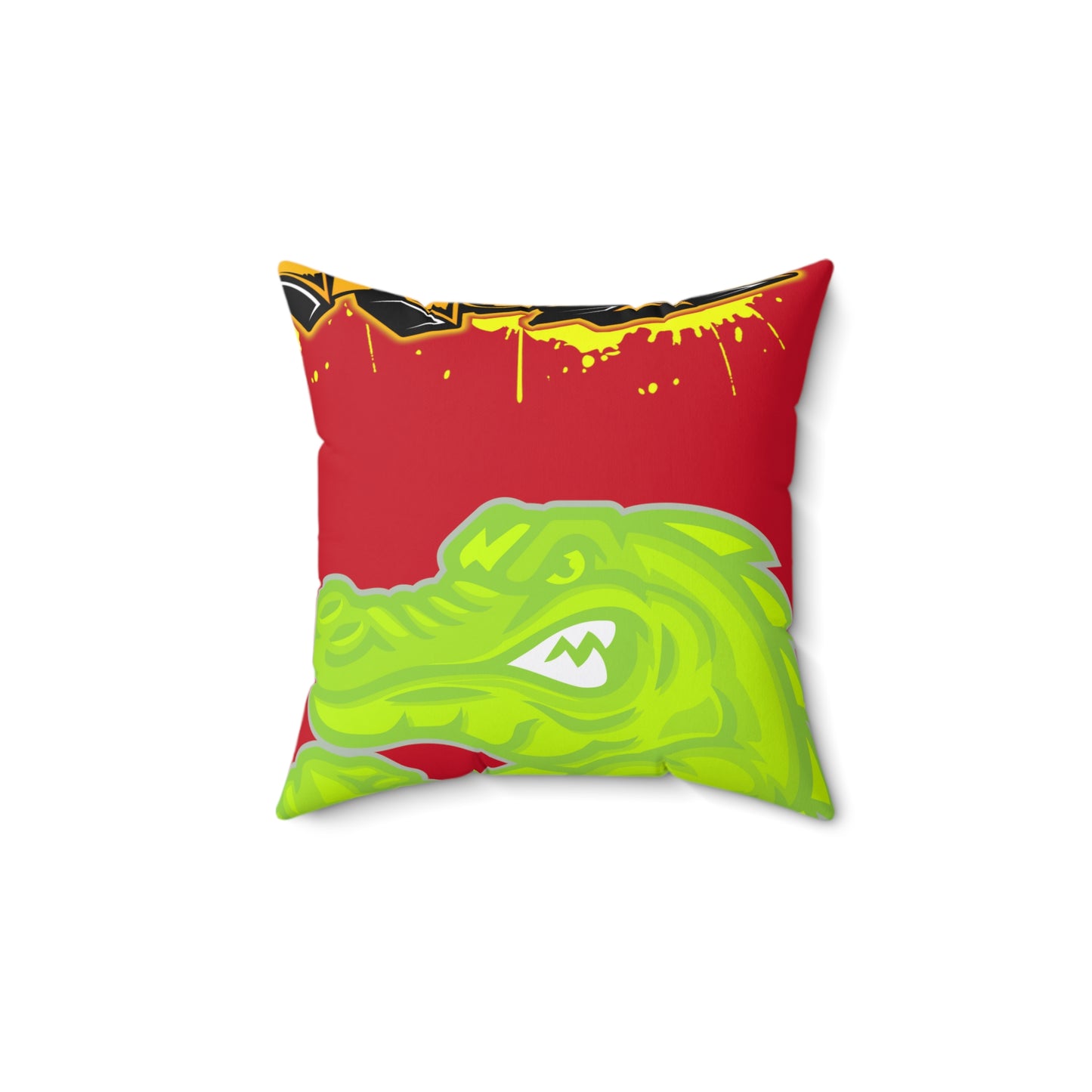 Dark Red Flawdawear Limited Edition OG Flawda Mane “Call Me Wall St Cuz I’m Tryna Have 8 Figguz” Spun Polyester Square Playuz Pillow