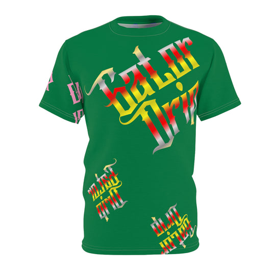 Dark Green Gator Drip Exclusive Supa-Heavy Excess-Stunna Hypa-Flex Men’s Unisex Cut & Sew Playuz Tee