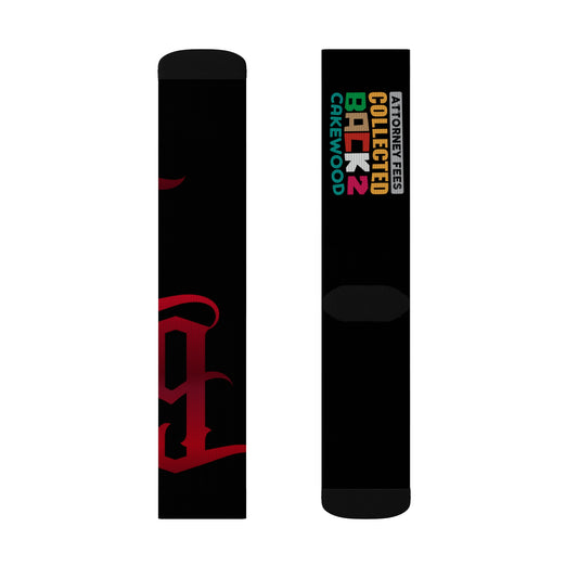 Black Gator Drip Supa-Heavy Excess-Stunna Hypa-Flex Limited Edition OG Rich Daddy “Attorney Fees Collected Back 2 Cakewood” Medium Playuz Socks