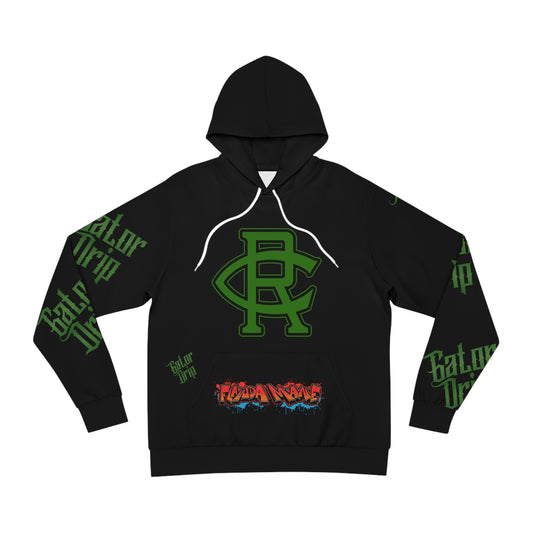 Black Gator Drip Exclusive Supa-Heavy Excess-Stunna Hypa-Flex Limited Edition OG Flawda Mane x Cakewood Records "All Black Collection” Unisex Fashion Playuz Hoodie