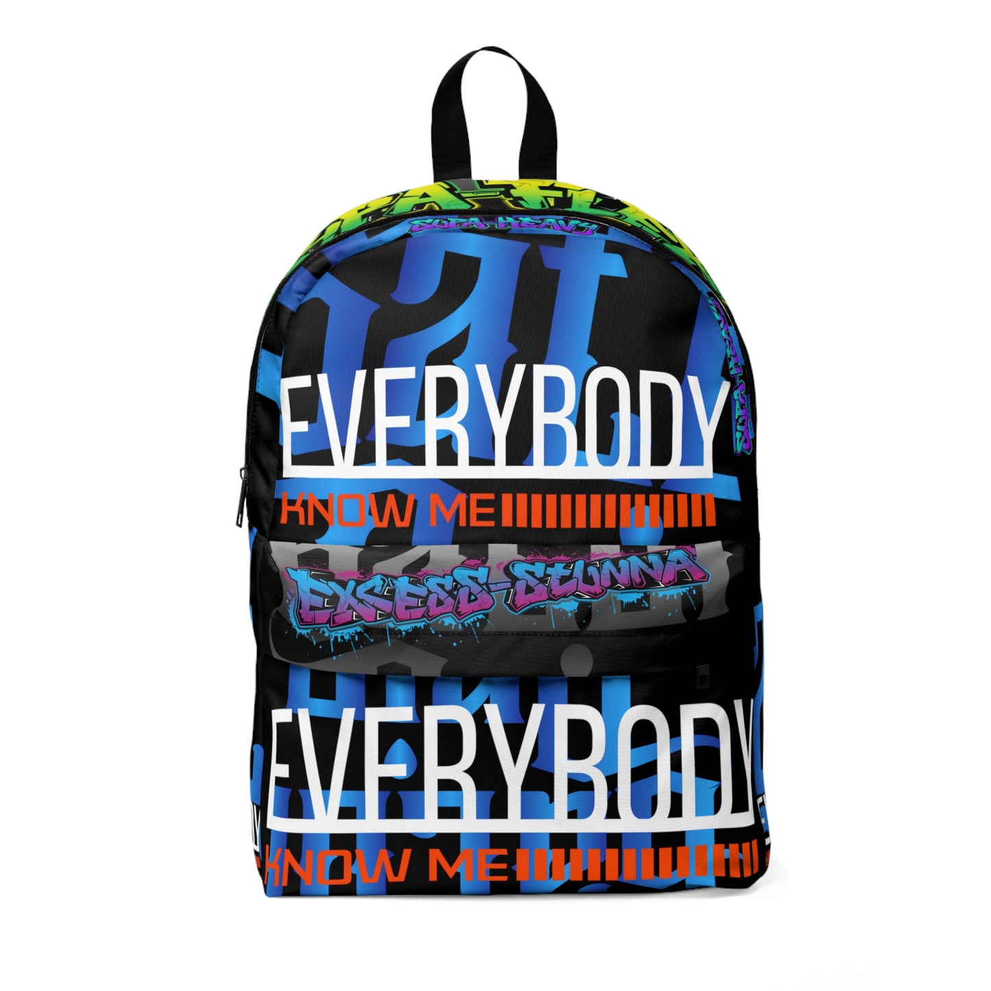 Black Gator Drip Exclusive Supa-Heavy Excess-Stunna Hypa-Flex Limited Edition OG Flawda Mane “Everybody Know Me” Classic Playuz Backpack