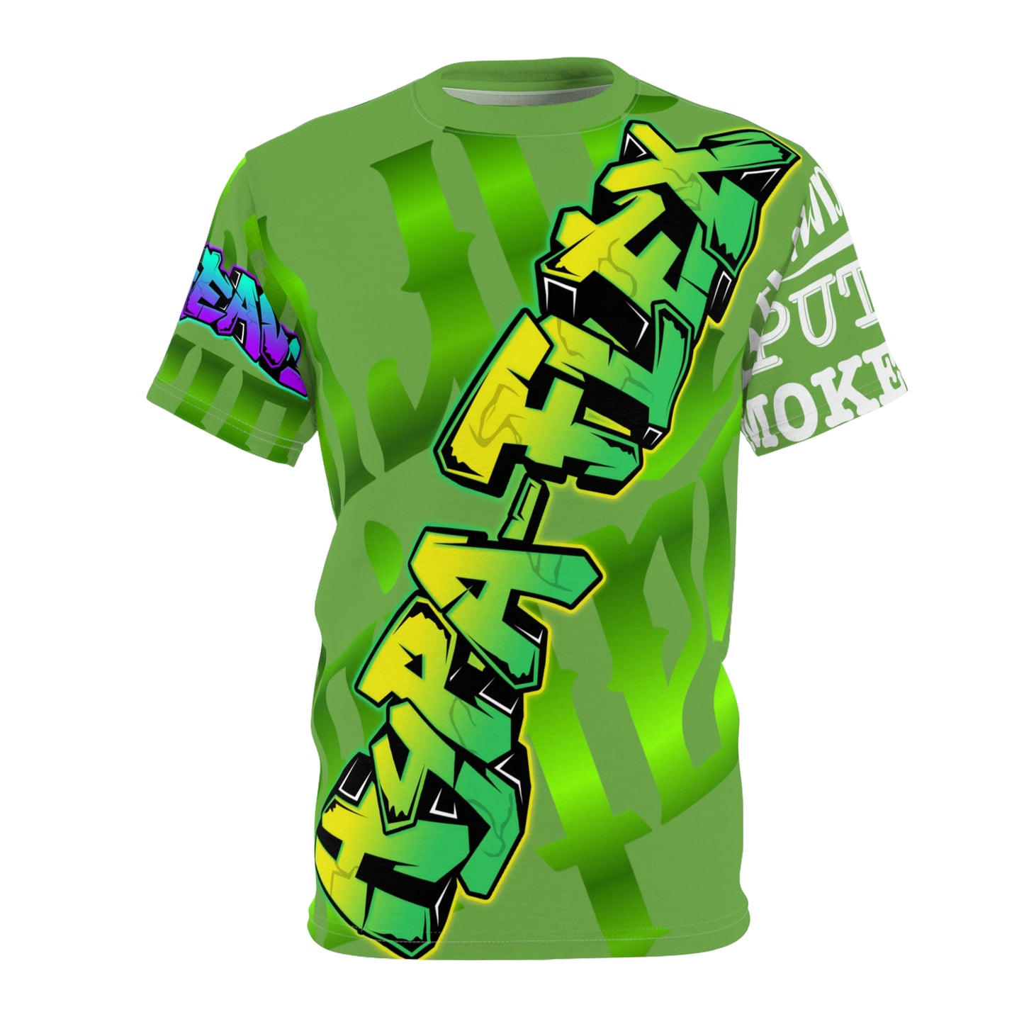 Green Gator Drip Exclusive Supa-Heavy Excess-Stunna Hypa-Flex Limited Edition OG Alligator Playuz “Flawda Mane Put Dat Smoke On You” Unisex Cut & Sew Playuz Tee