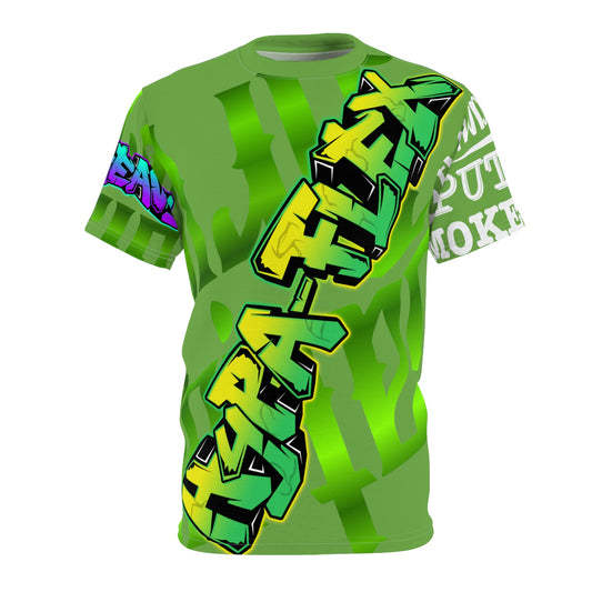 Green Gator Drip Exclusive Supa-Heavy Excess-Stunna Hypa-Flex Limited Edition OG Alligator Playuz “Flawda Mane Put Dat Smoke On You” Unisex Cut & Sew Playuz Tee