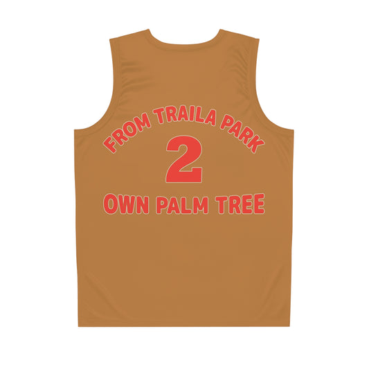Light Brown Flawdawear Limited Edition OG Alligator Playuz "From Traila Park 2 Own Palm Tree" Basketball Playuz Jersey
