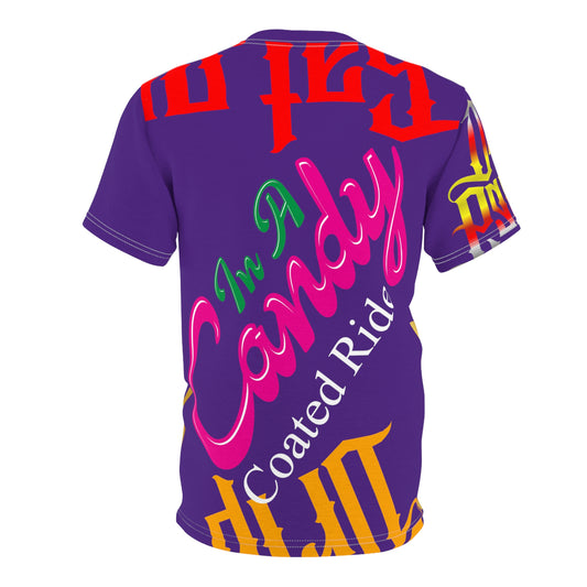 Dino Purp Gator Drip Exclusive Supa-Heavy Excess-Stunna Flex Alligator Playuz Limited Edition OG Multi-Logo Flawda Mane “In A Candy Coated Ride” Unisex Cut & Sew Playuz Tee