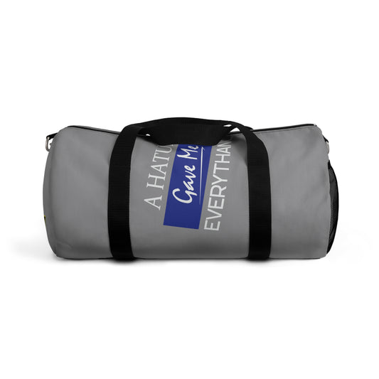 Grey Flawdawear Limited Edition OG Flawda Mane “A Hatuh Gave Me Everythang” Duffle Playuz Bag