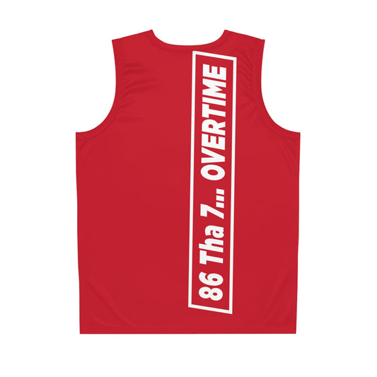 Dark Red Flawdawear Alligator Playuz “86 Tha 7… OVERTIME” Limited Edition OG Men’s Basketball Playuz Jersey