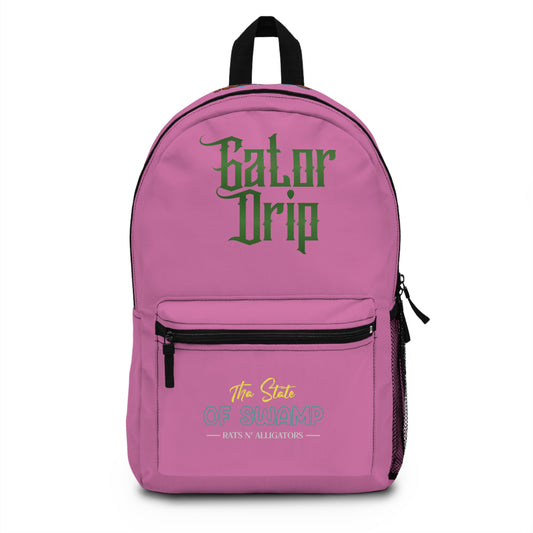 Pink Gator Drip Exclusive Supa-Heavy Excess-Stunna Hypa-Flex Limited Edition OG Flawda Mane "Tha State Of Swamp Rats N' Alligators" Playuz Backpack