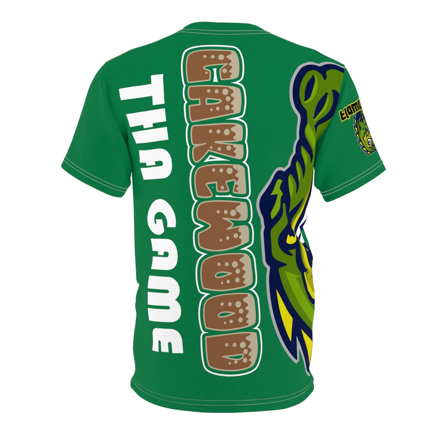 Dark Green Flawdawear Limited Edition OG Alligator Papuh Playuz “Cakewood Tha Game” Unisex Cut & Sew Playuz Tee