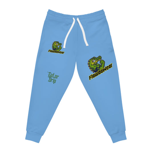 Light Blue Flawdawear x Gator Drip Tri-Flex "Fut Wit Us Is A Classic" Limited Edition OG Alligator Papuh Athletic Playuz Joggers