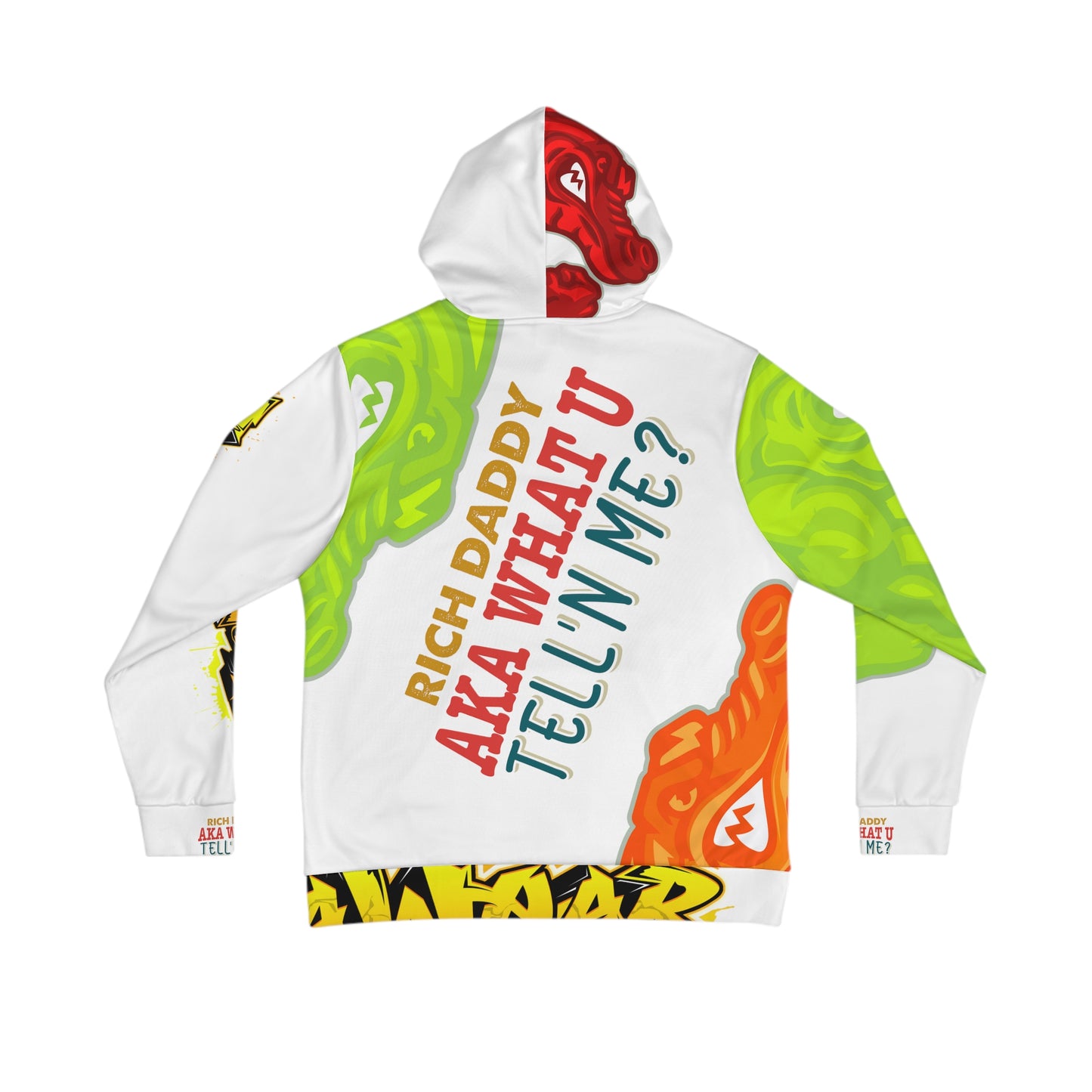 White Flawdawear Limited Edition OG Rich Daddy “Rich Daddy AKA What U Tell’n ME?” Men's Playuz Hoodie