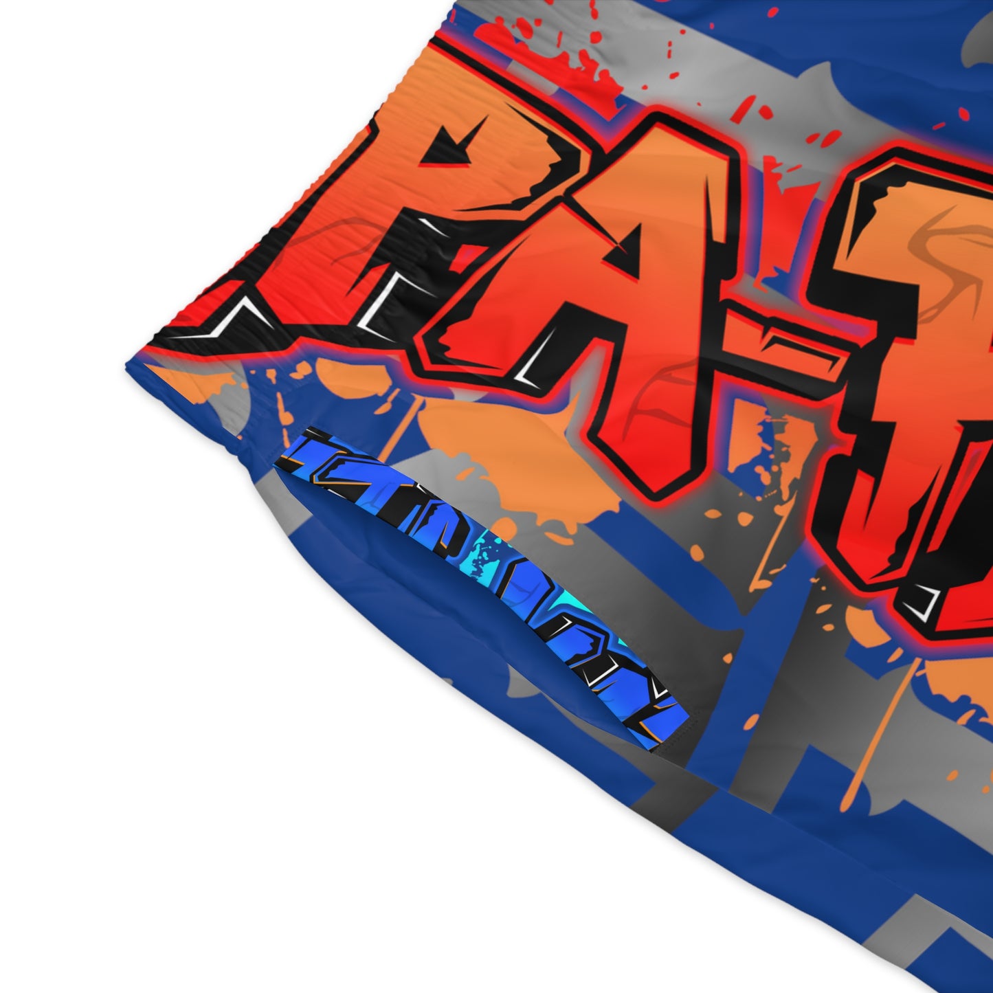 Dark Blue Gator Drip Exclusive Supa-Heavy Excess-Stunna Hypa-Flex Limited Edition OG Flawda Mane “Ribs Cook’n N’ Tha Yard” Men’s Jogguz Playuz Shorts