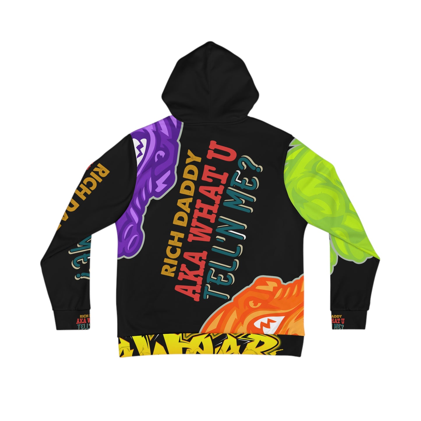 Black Flawdawear Limited Edition OG Rich Daddy “Rich Daddy AKA What U Tell’n ME?” Men's Playuz Hoodie