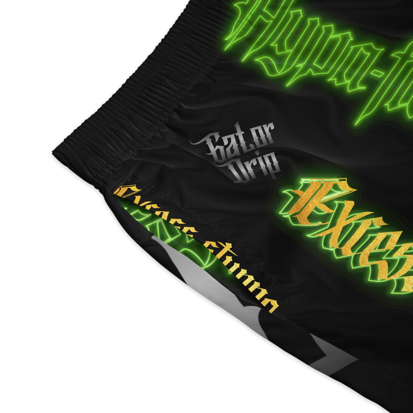 Black Gator Drip Exclusive Supa-Heavy Excess-Stunna Hypa-Flex Limited Edition OG “Excess-Stunna Collection” Men's Jogguz Playuz Shorts