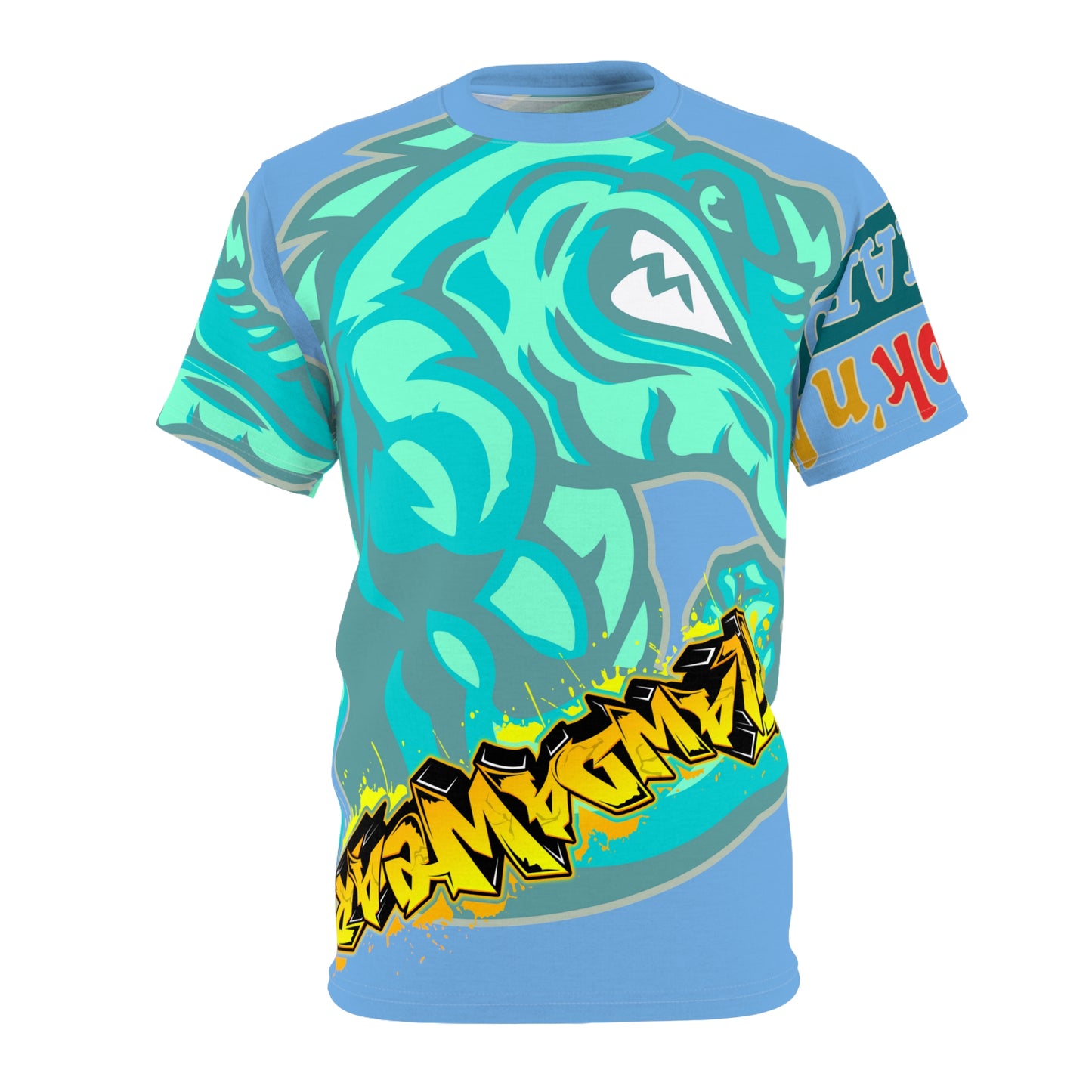 Light Blue/Mint Flawdawear Limited Edition OG Flawda Mane “Ribs Cook’n N’ Tha Yard” Unisex Cut & Sew Playuz Tee