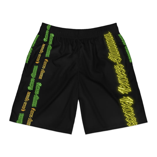 Black Gator Drip Exclusive Supa-Heavy Excess-Stunna Hypa-Flex Limited Edition OG “Excess-Stunna Collection” Men's Jogguz Playuz Shorts