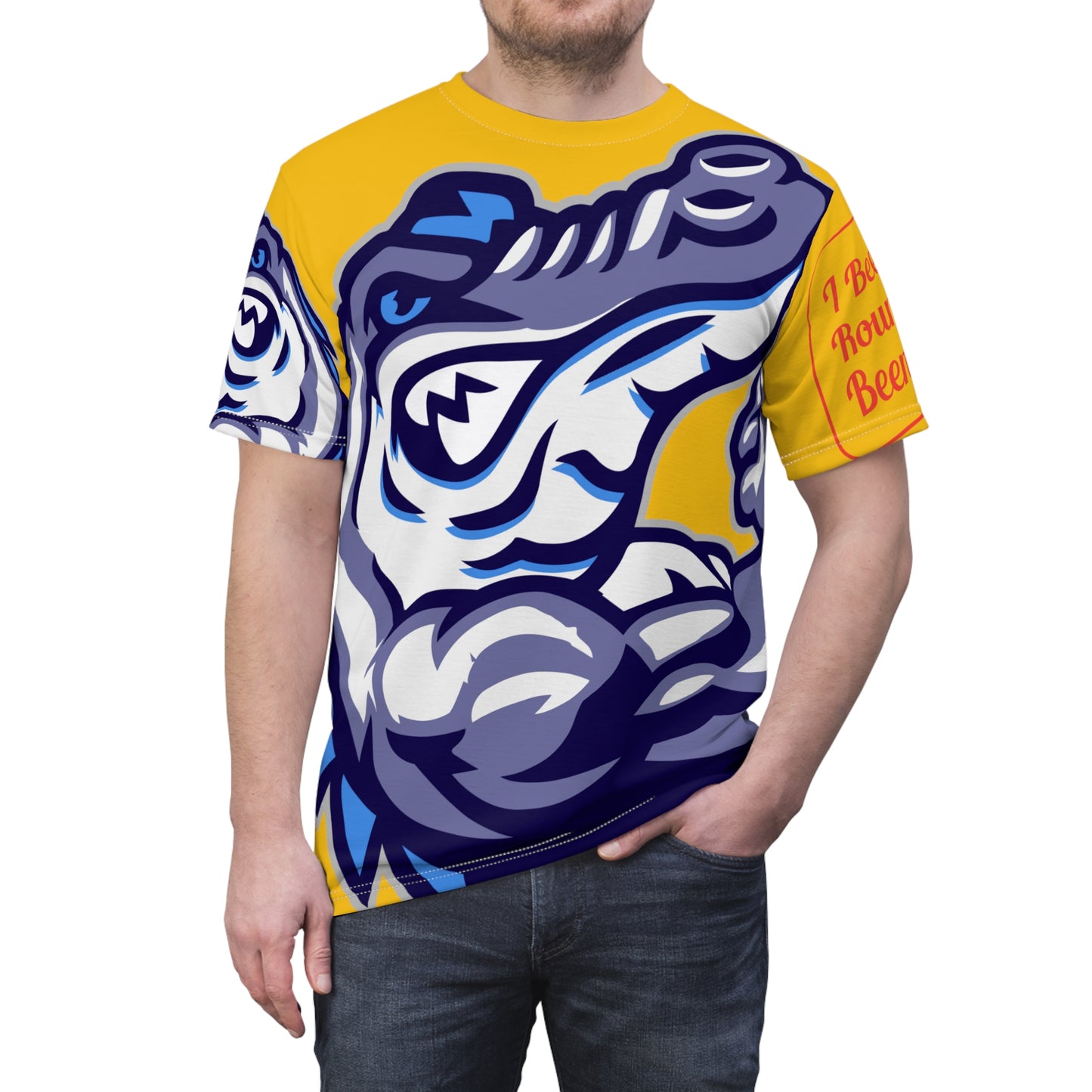 Yellow Flawdawear Limited Edition OG Flawda Mane “I Been Rid’n Round N’ I Been Stunt’n” Unisex Cut & Sew Playuz Tee