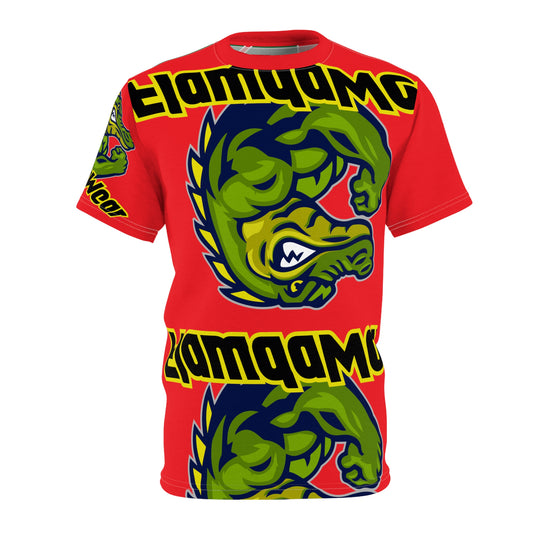 Red Flawdawear Limited Edition OG Flawda Mane “Flawda Mane Rid’n Hummuz All Summa.” Unisex Cut & Sew Playuz Tee