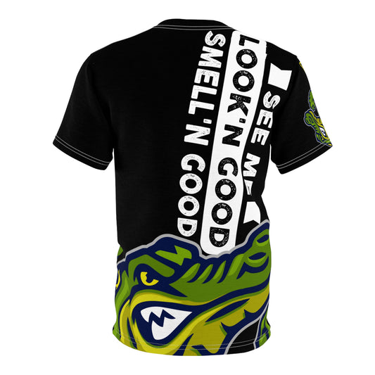 Black Flawdawear Limited Edition OG Flawda Mane “See Me Look’n Good Smell’n Good” Unisex Cut & Sew Playuz Tee