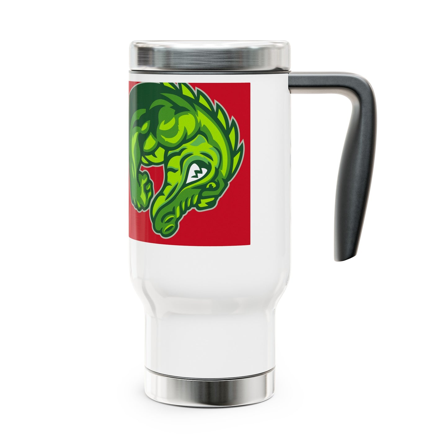 White/Red Flawdawear Limited Edition OG Flawda Mane “From Ramen Noodles To 5 Star” Stainless Steel Travel Playuz Mug with Handle, 14oz