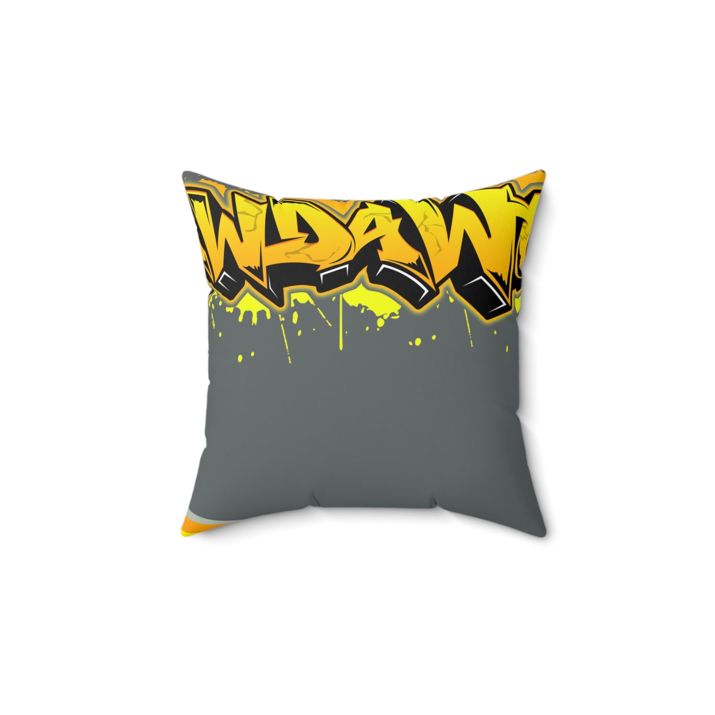 Dark Grey Flawdawear Limited Edition OG Alligator Playuz “All We Do Iz Get Shit Finished”” Spun Polyester Square Playuz Pillow