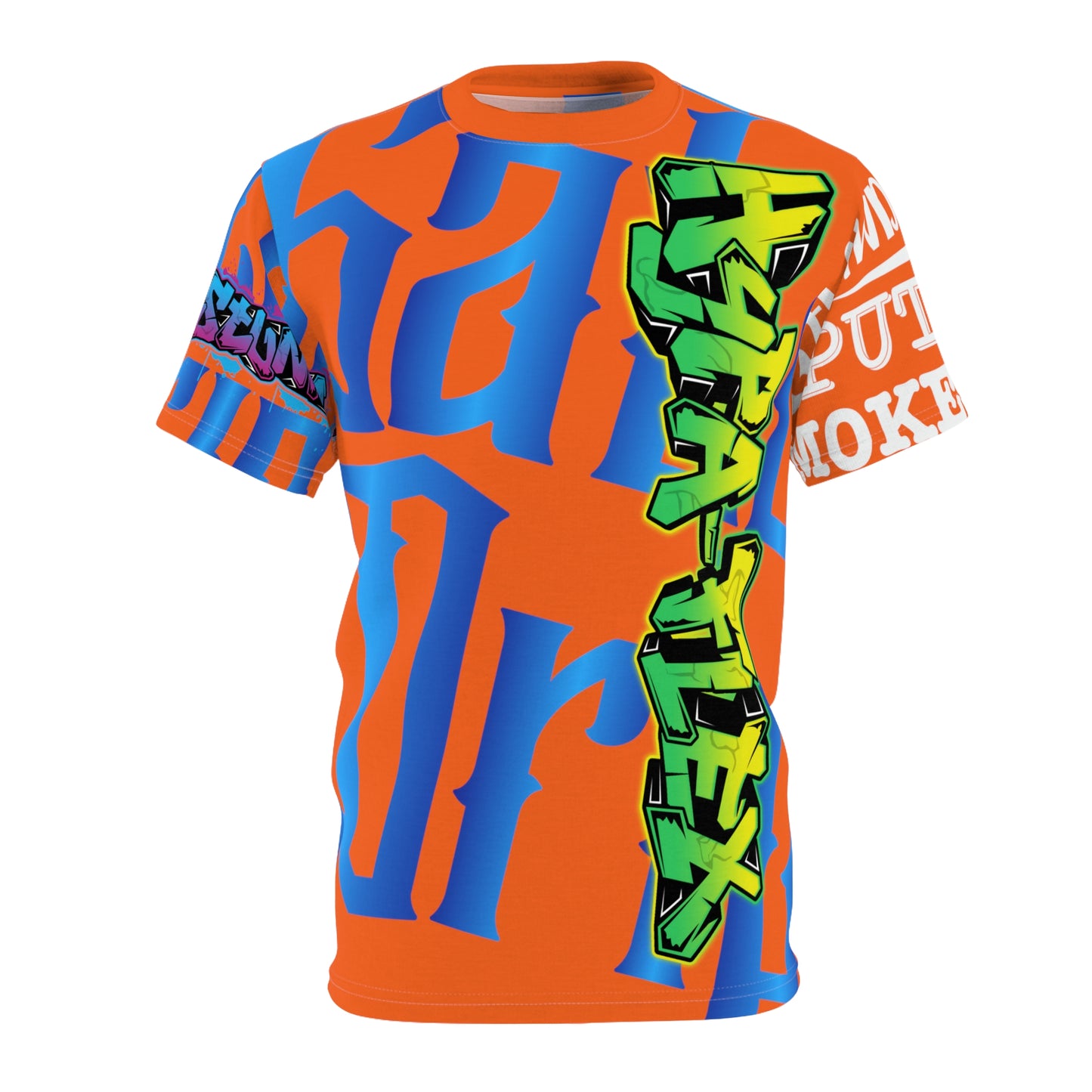 Orange Gator Drip Exclusive Supa-Heavy Excess-Stunna Hypa-Flex Limited Edition OG Alligator Playuz “Flawda Mane Put Dat Smoke On You” Unisex Cut & Sew Playuz Tee