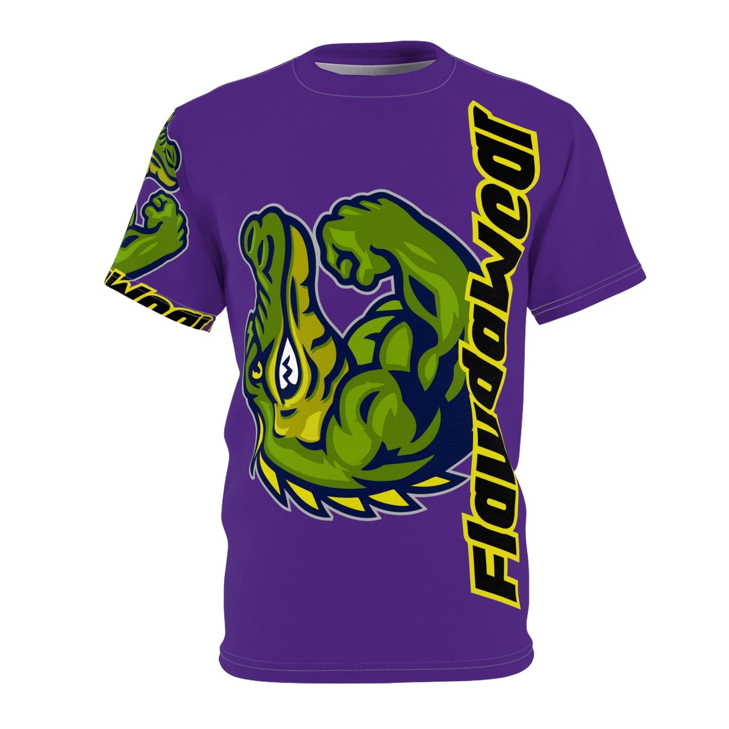 Purple Flawdawear Alligator Playuz “My Garage Collect’n Engines Uf My Rhymez” Limited Edition OG Unisex Cut & Sew Playuz Tee