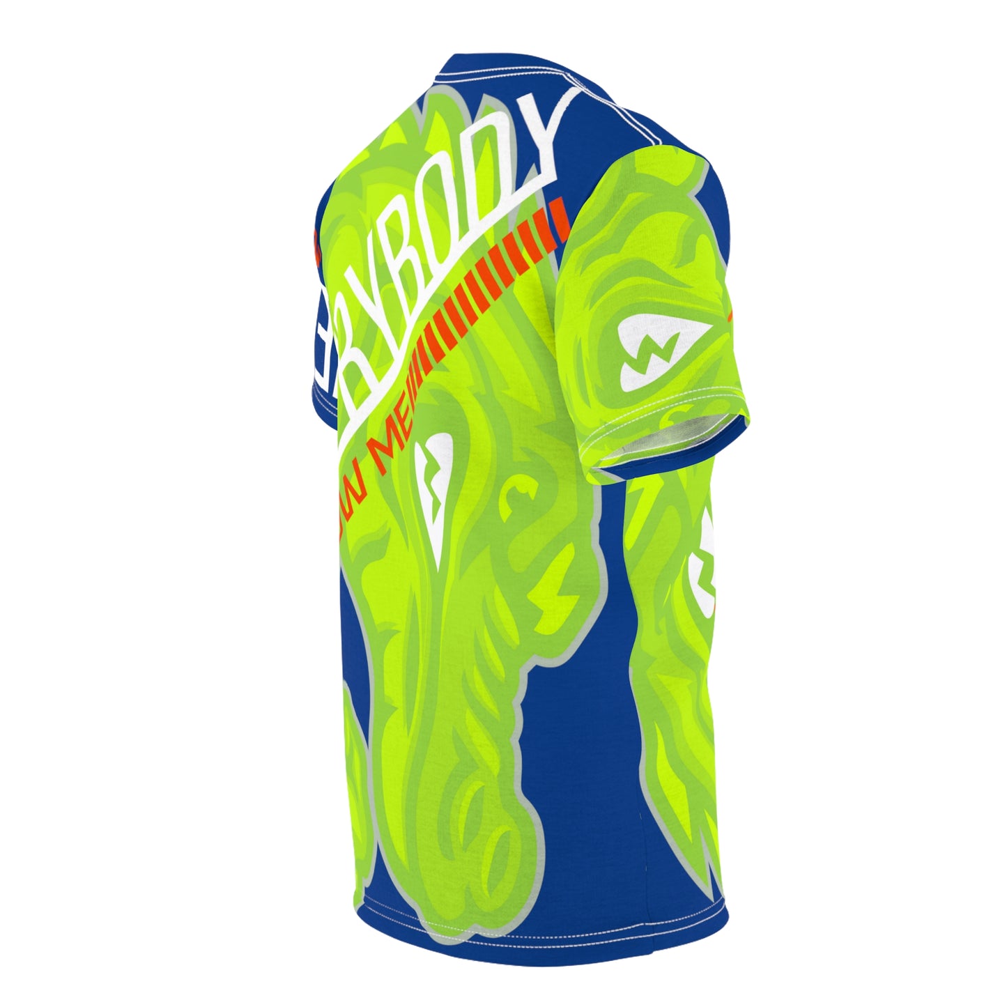 Blue/Lime Flawdawear Limited Edition OG Flawda Mane “Everybody Know Me” Unisex Cut & Sew Playuz Tee