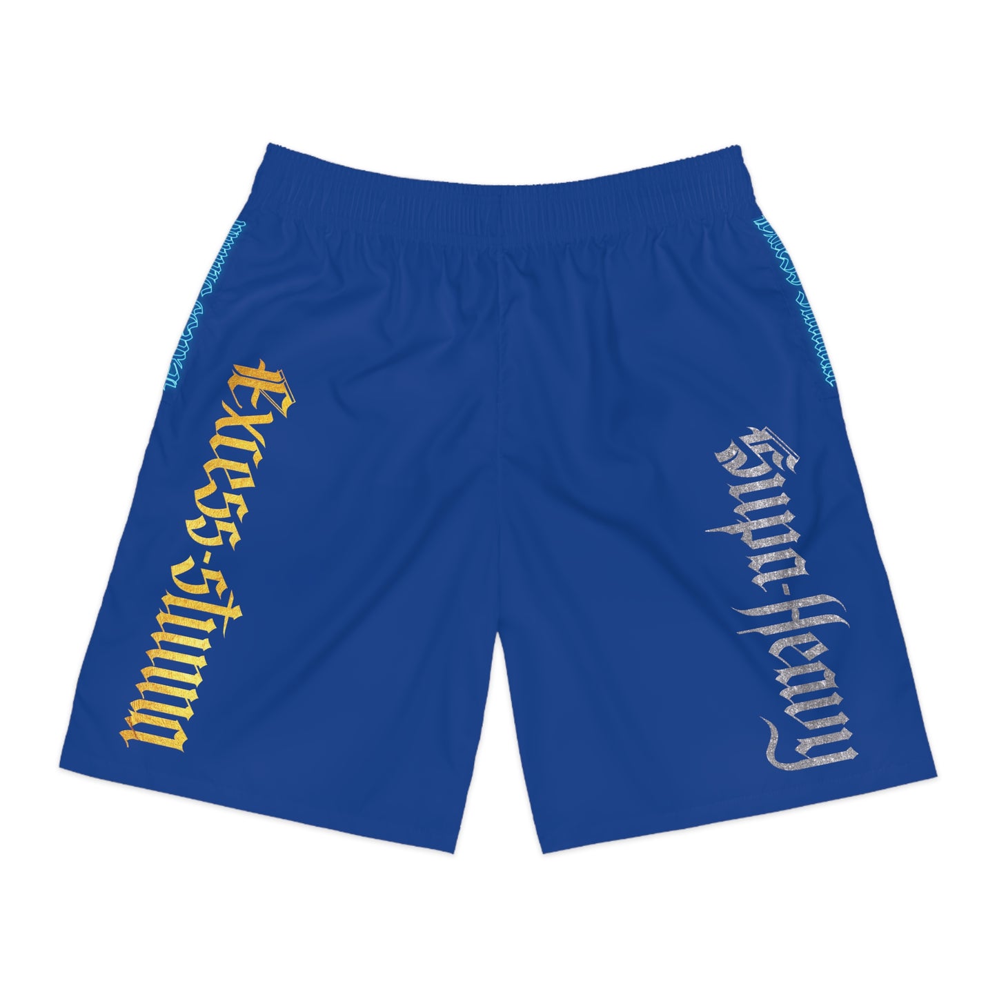 Dark Blue Gator Drip Exclusive Supa-Heavy Excess-Stunna Hypa-Flex Limited Edition OG “Excess-Stunna Collection” Men's Jogguz Playuz Shorts