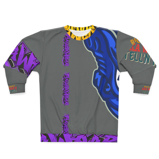 Dark Grey Flawdawear Limited Edition OG Rich Daddy “Rich Daddy AKA What U Tell’n ME?” Unisex Playuz Sweatshirt