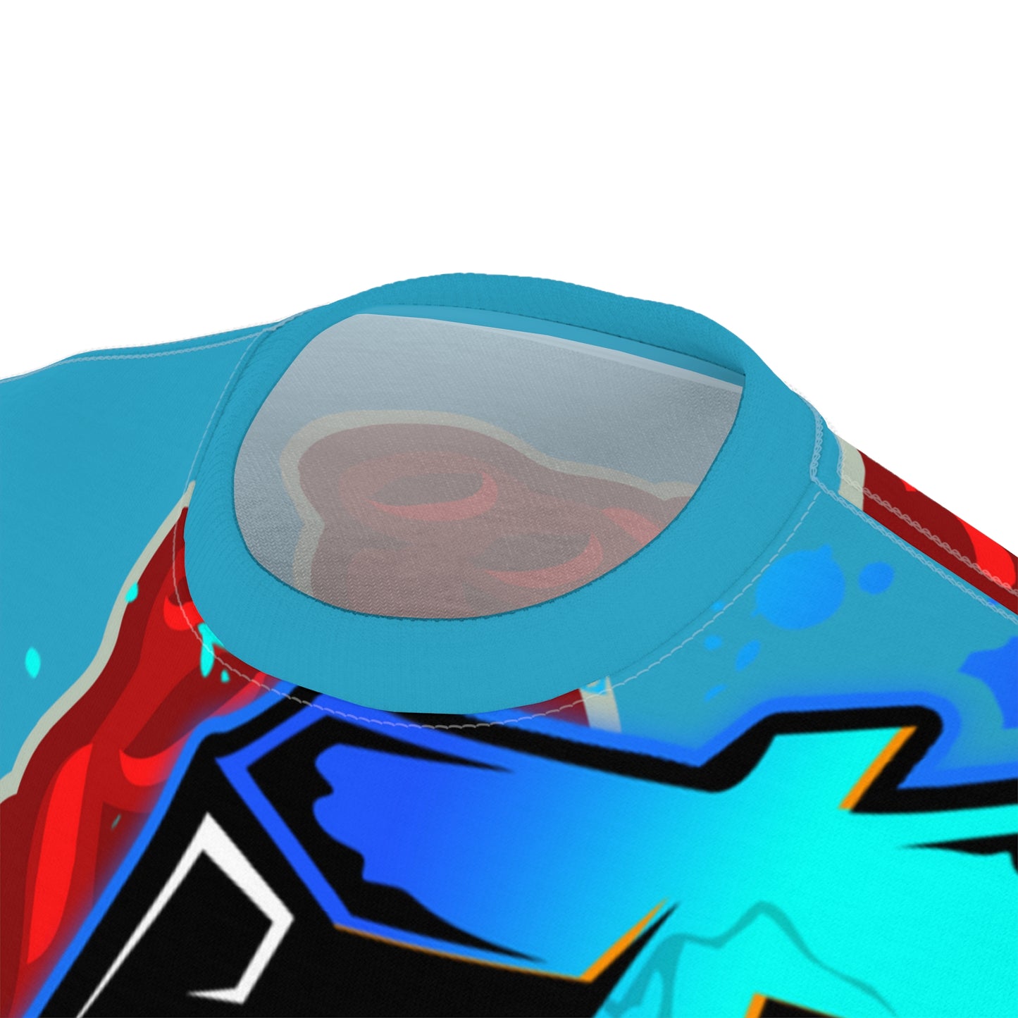 Turquoise/Red Flawdawear Limited Edition OG Flawda Mane “Everybody Know Me” Unisex Cut & Sew Playuz Tee