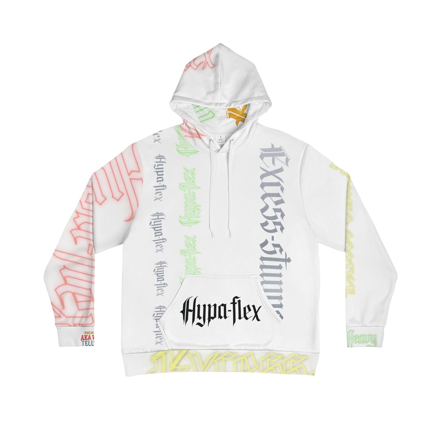 White Gator Drip Exclusive Supa-Heavy Excess-Stunna Hypa-Flex Limited Edition OG Rich Daddy “Rich Daddy AKA What U Tell’n ME?” Men's Playuz Hoodie