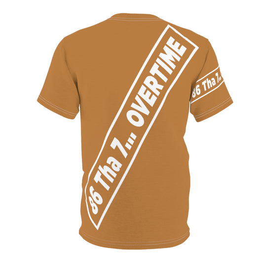 Light Brown Flawdawear Alligator Playuz “86 Tha 7… OVERTIME” Limited Edition OG Unisex Cut & Sew Playuz Tee