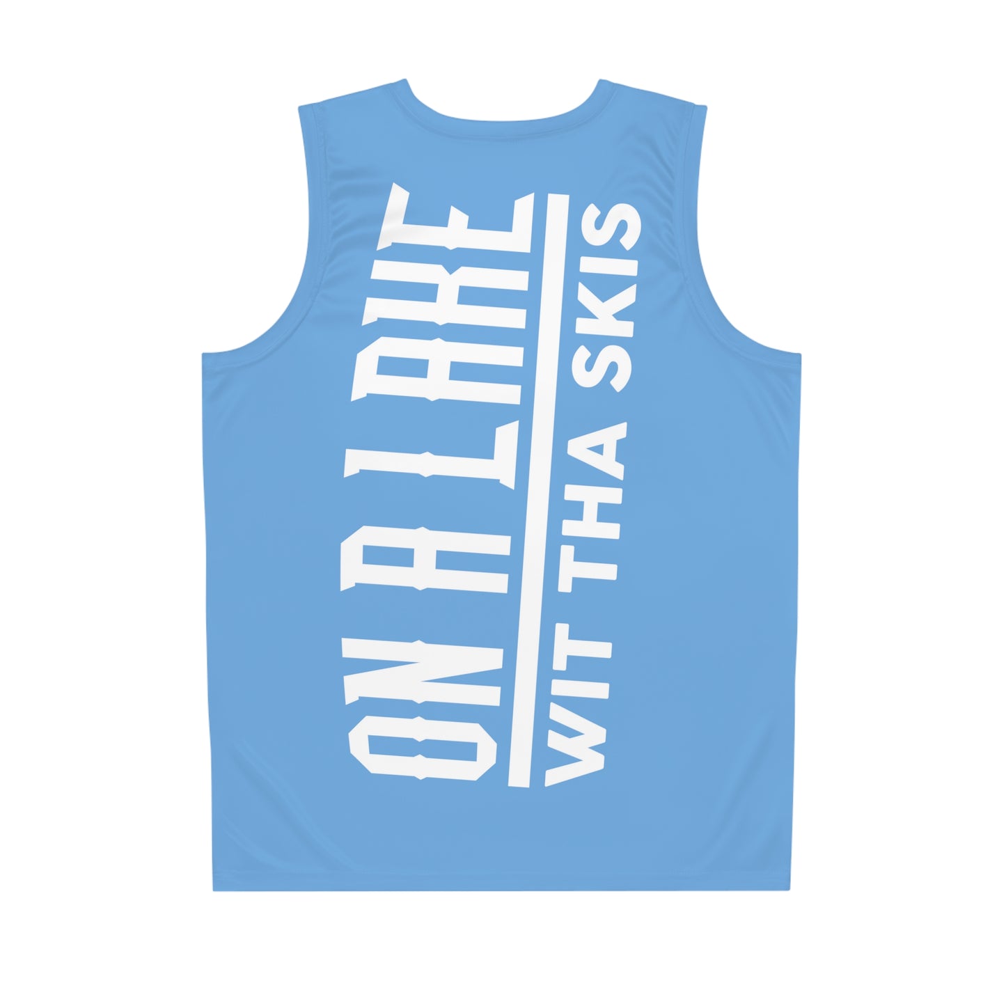 Light Blue Flawdawear Flawda Mane “On A Lake Wit Tha Skis” Limited Edition OG Men’s Basketball Playuz Jersey