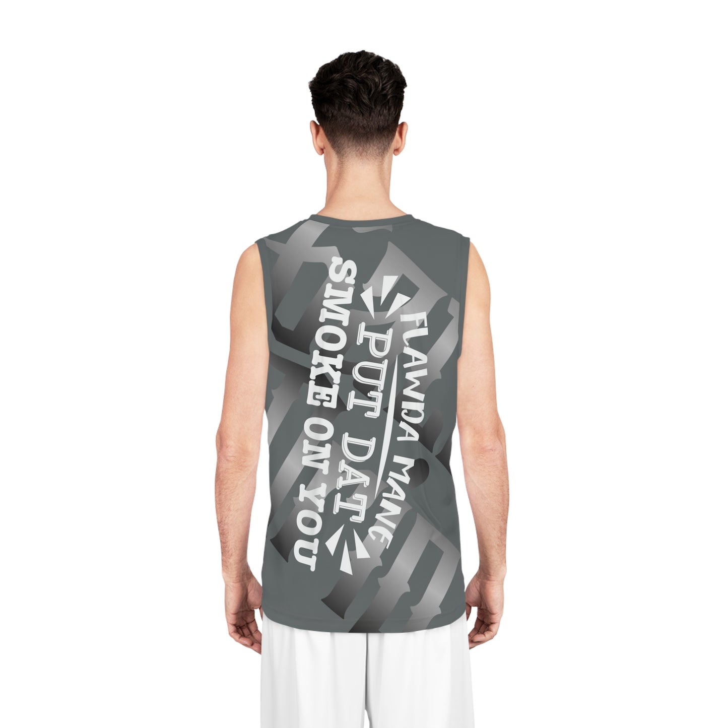 Dark Grey Gator Drip Exclusive Supa-Heavy Excess-Stunna Hypa-Flex Limited Edition OG Alligator Playuz “Flawda Mane Put Dat Smoke On You” Basketball Playuz Jersey