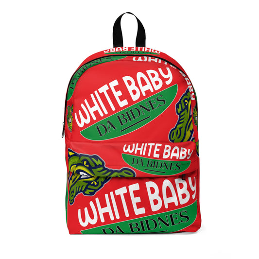 Red Flawdawear Limited Edition OG Rich Daddy "White Baby Da Bidness" Classic Backpack