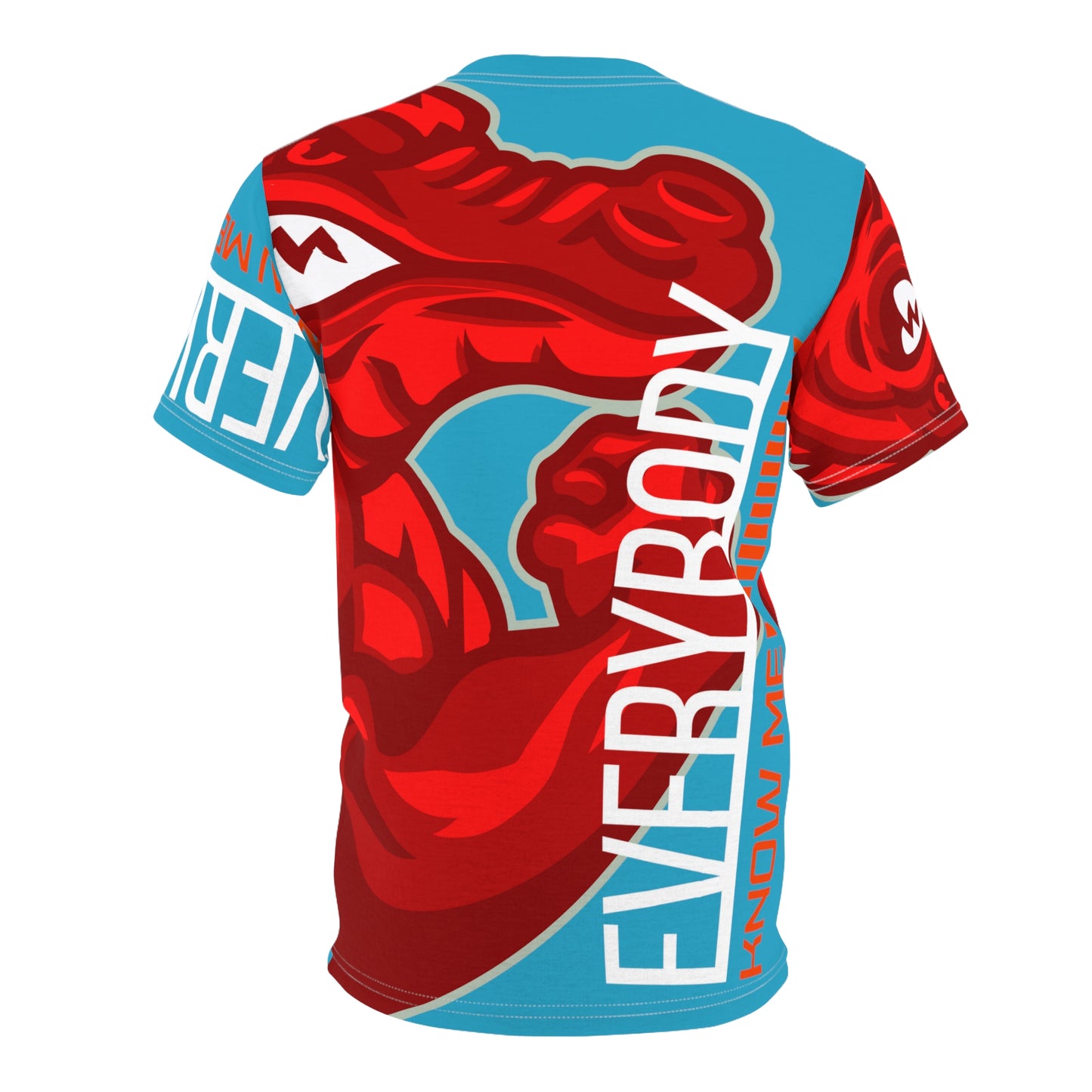 Turquoise/Red Flawdawear Limited Edition OG Flawda Mane “Everybody Know Me” Unisex Cut & Sew Playuz Tee