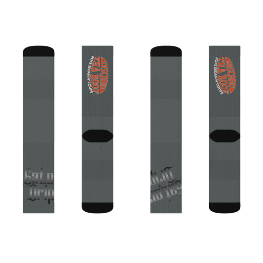 Dark Grey Gator Drip Supa-Heavy Excess-Stunna Hypa-Flex Limited Edition OG Alligator Papuh Playuz “Discard Tha Roof Bofe Sedan N’ Coupe” Medium Playuz Socks